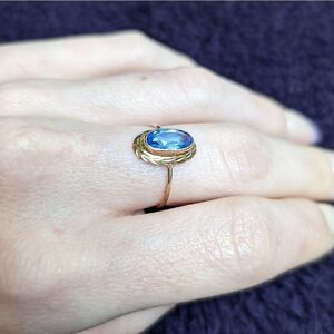 10k solid gold converted stickpin ring